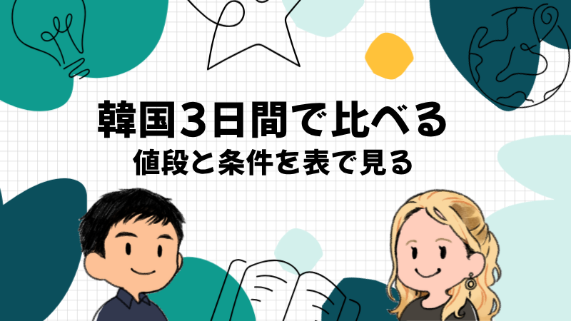 韓国3日間の旅を例にSailyとトリファの料金と条件を比べる